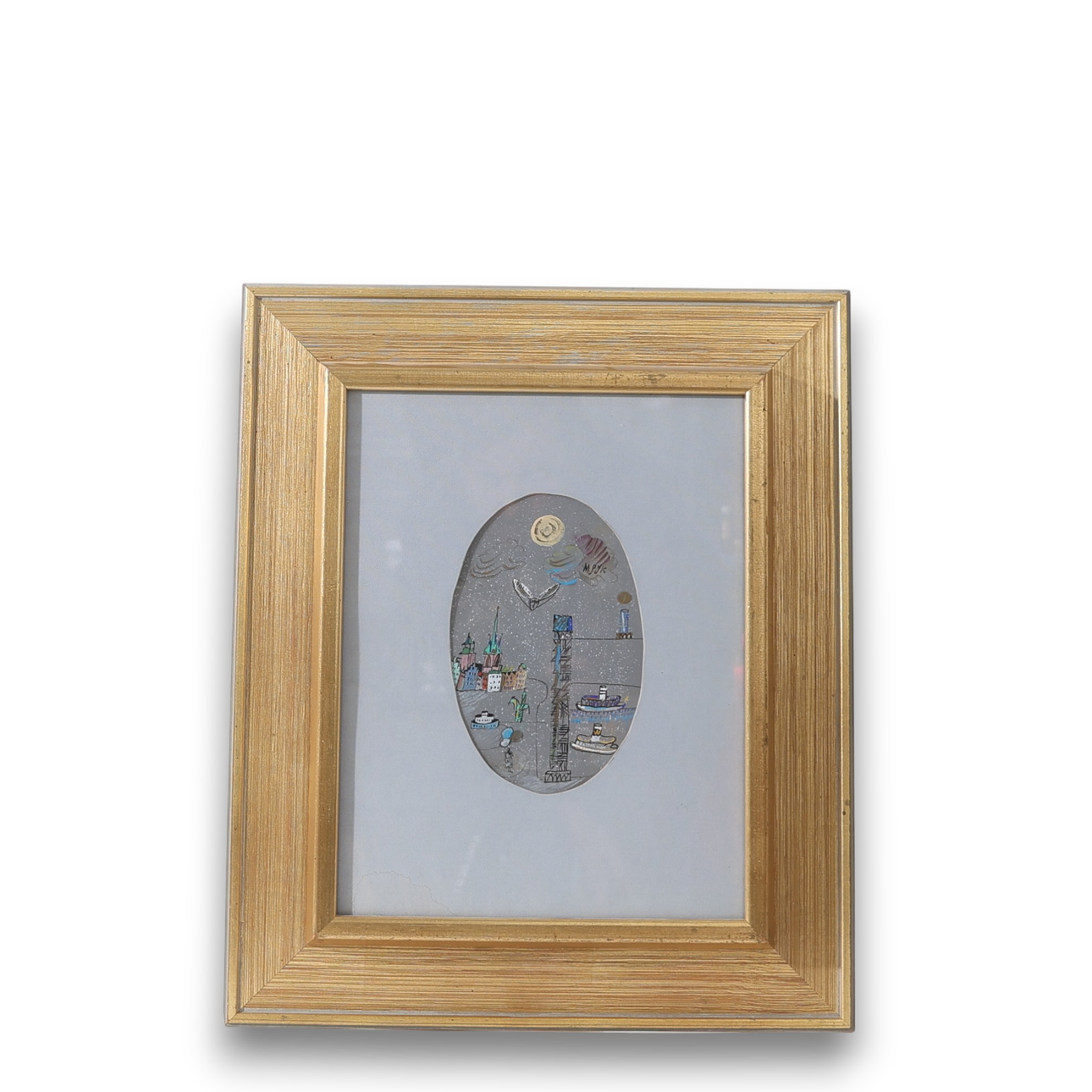 MADELEINE PYK. mixed media, signed.