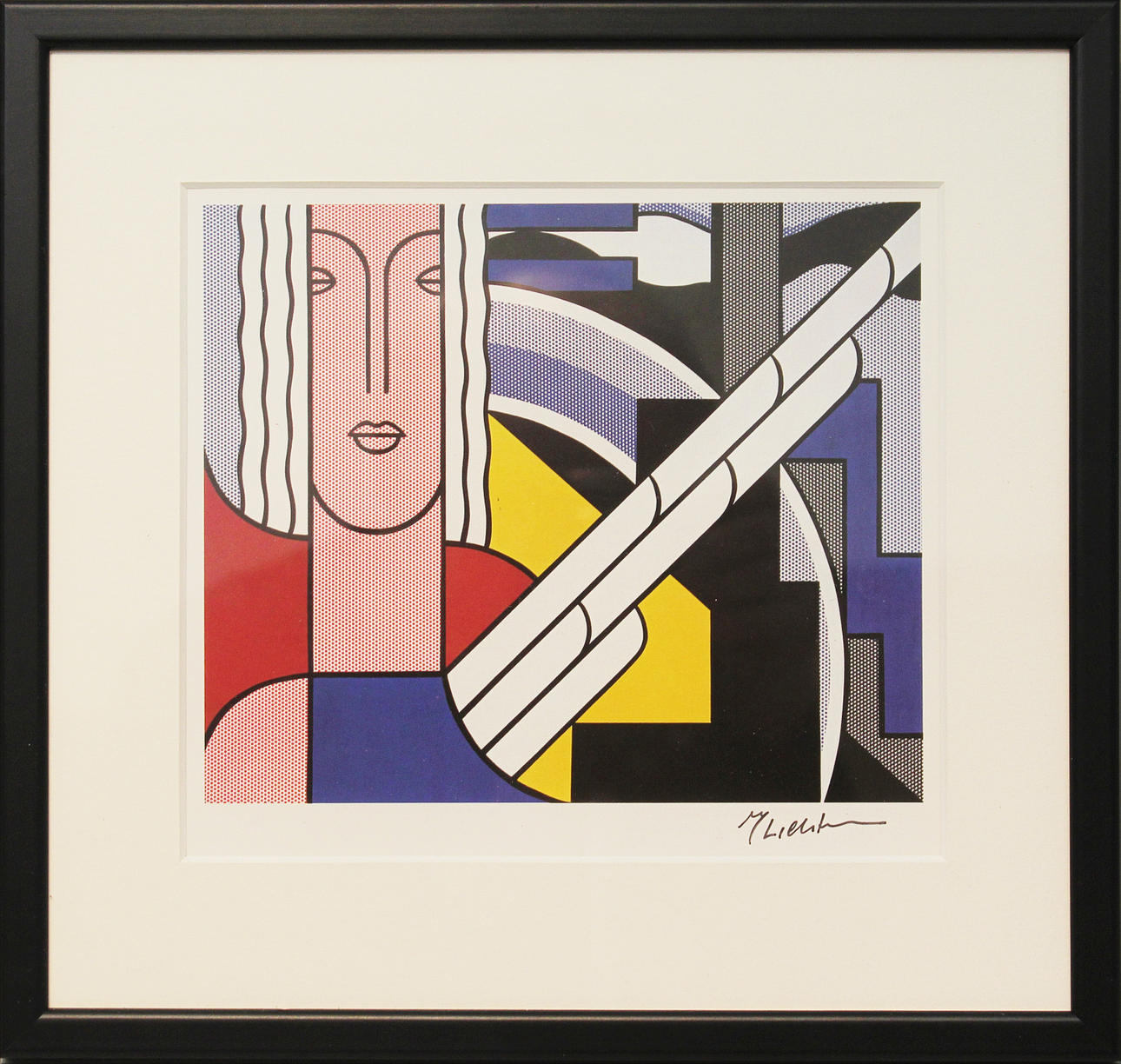 ROY LICHTENSTEIN. "Classic Head". Offsettryck. Signerad.