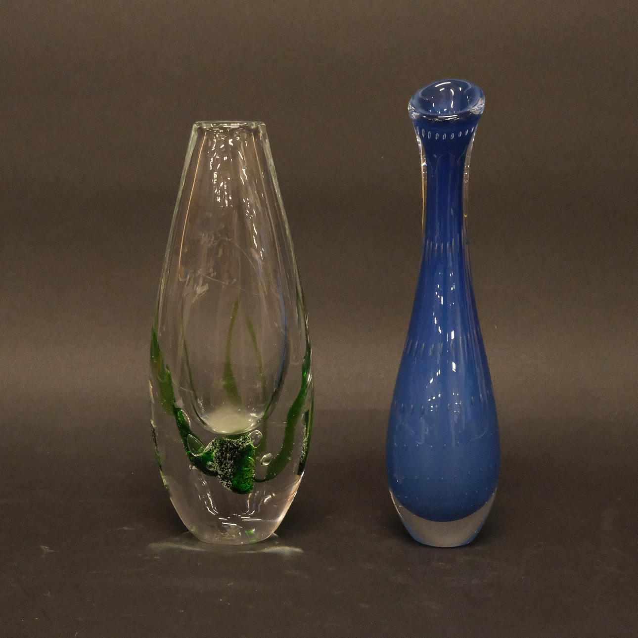 VICKE LINDSTRAND. BROOM, TWO VASES.