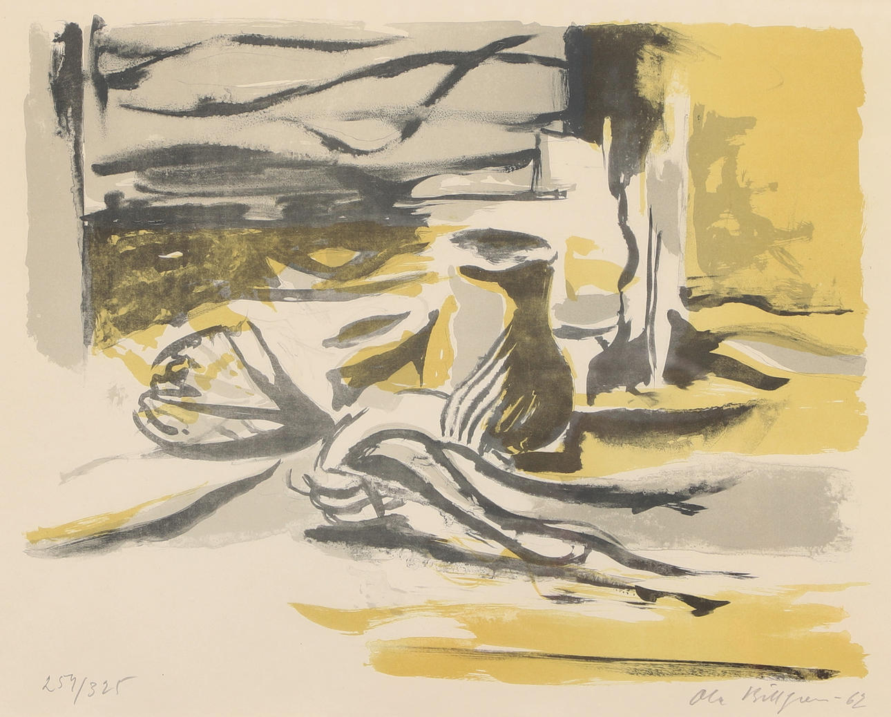 OLA BILLGREN. Lithograph, composition, signed -62, numbered 254/325.