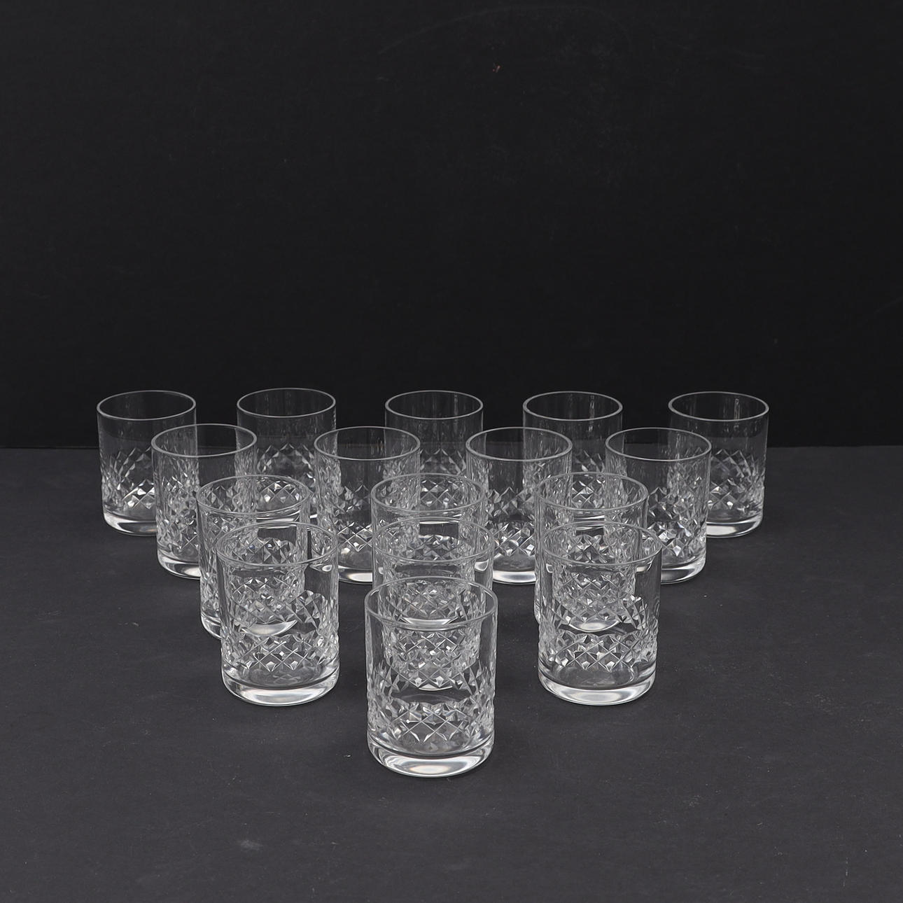 SELTERGLASS, 16pcs, cut crystal.