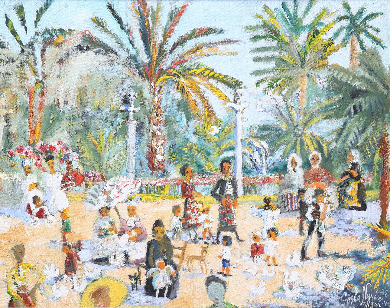 GÖSTA NYRÉN. Oil on panel, signed, dated -38.