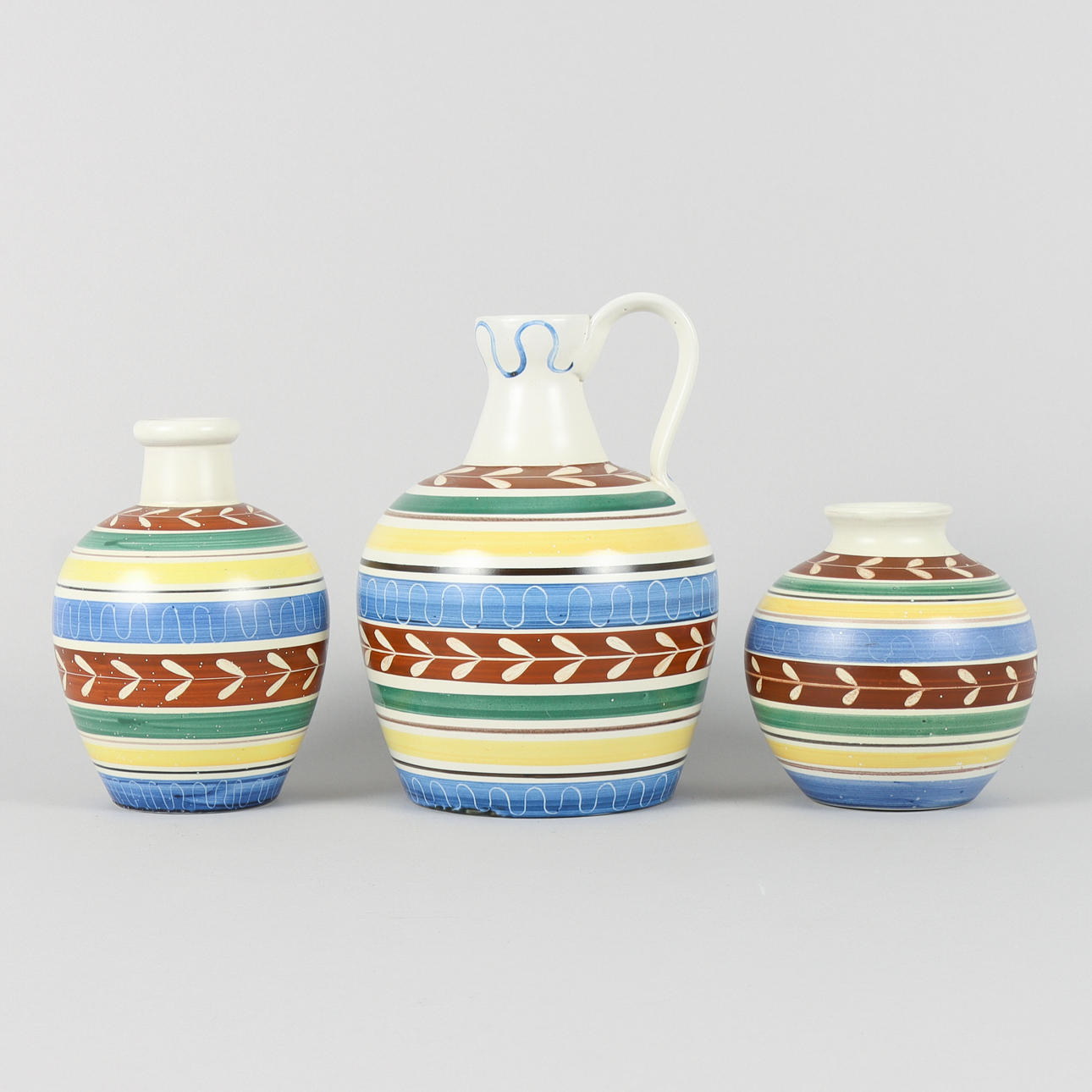 Three ceramic vases, Nittsjö.