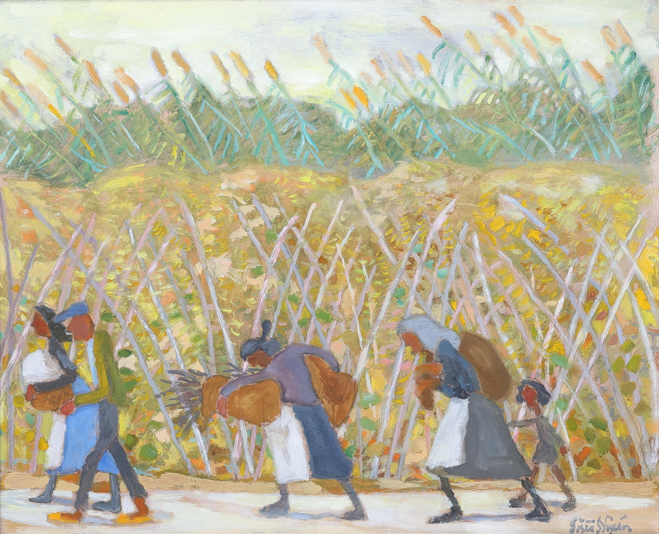 GÖSTA NYRÉN. Oil on panel, signed.