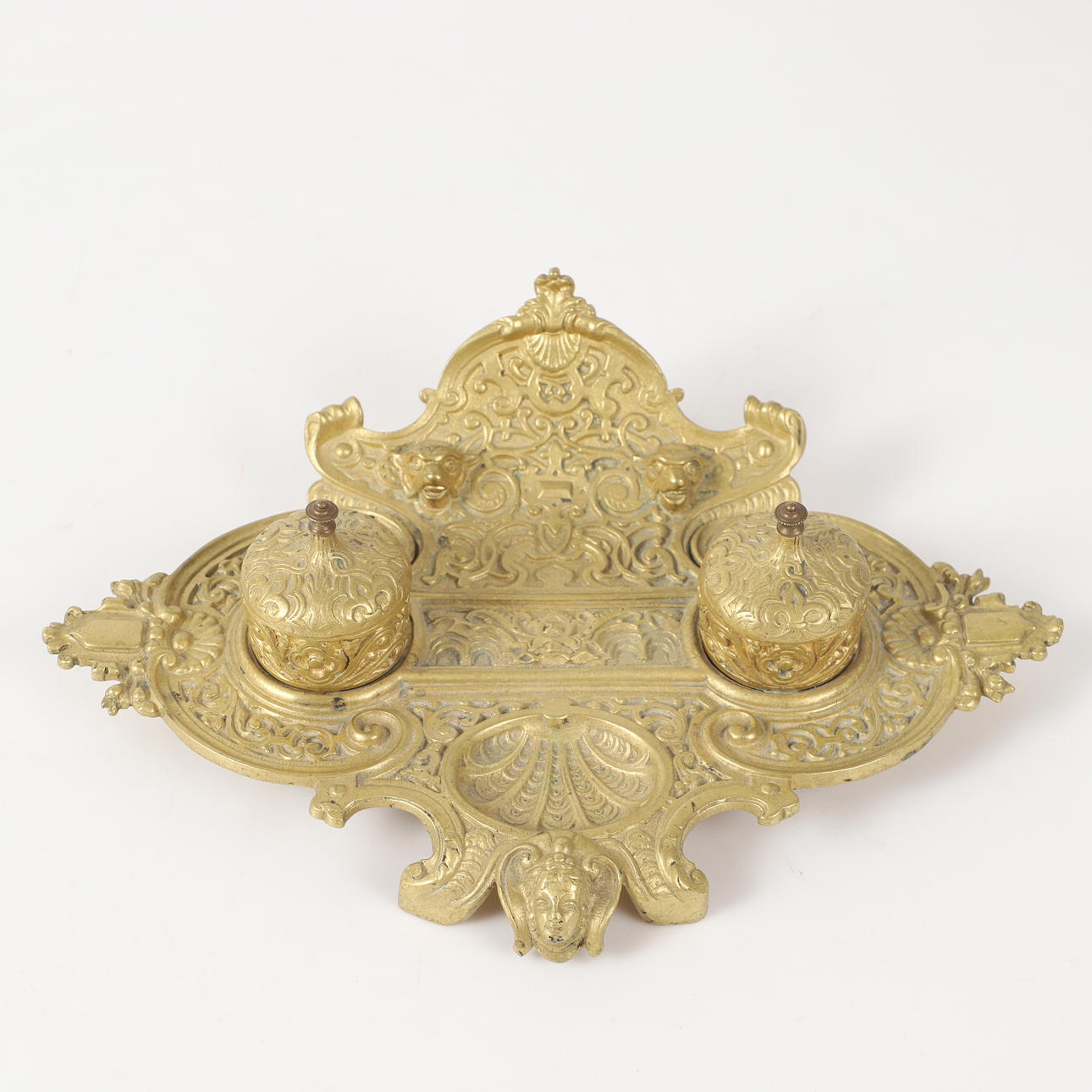 BLÄCKSTÄLL, förgylld metall, 1900-tal.