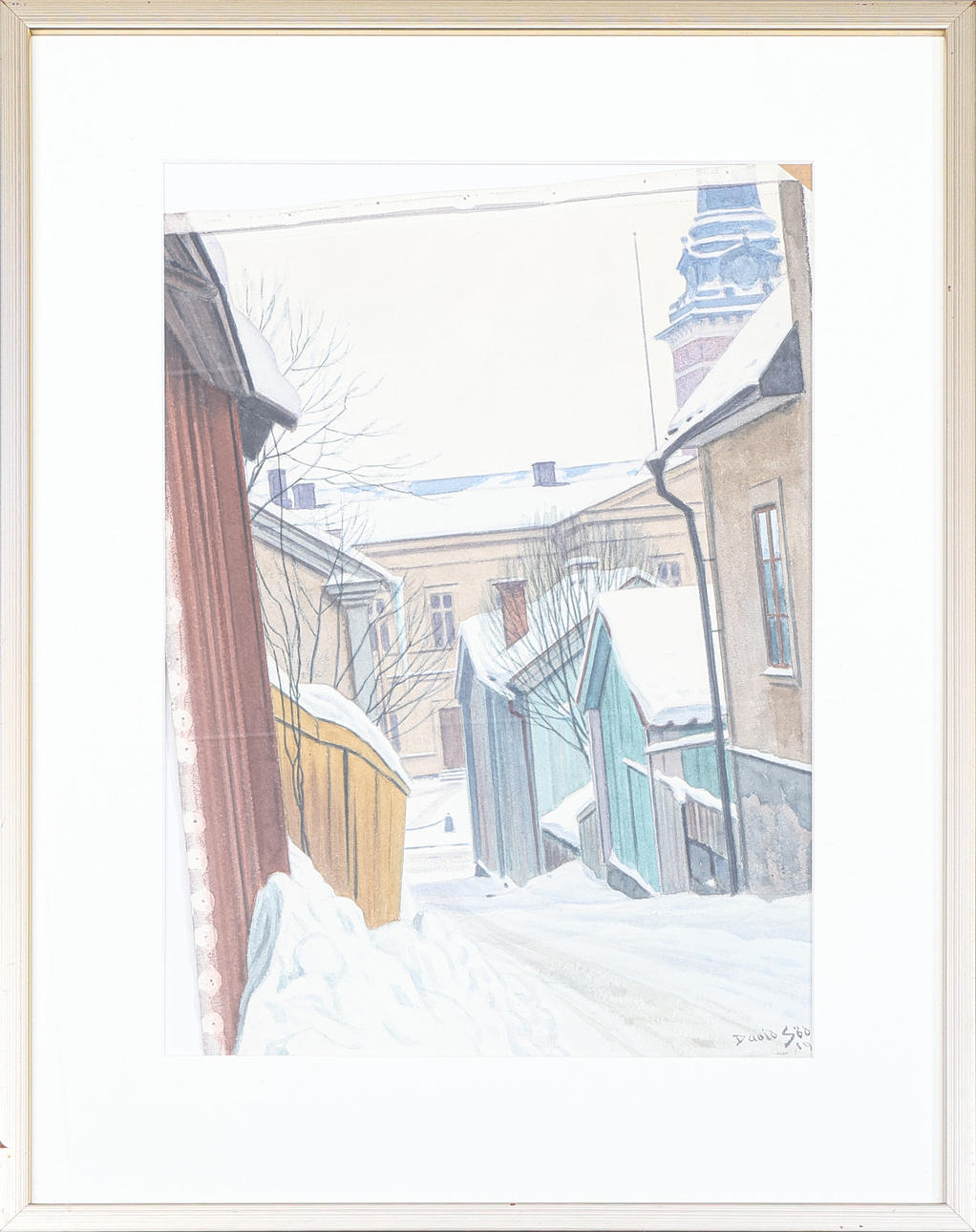 DAVID SÖDERHOLM. 1883-1961, watercolour, signed, dated.