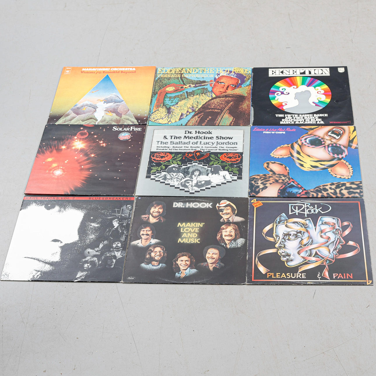 VINYL RECORDS, 9 pieces, mixed artists.