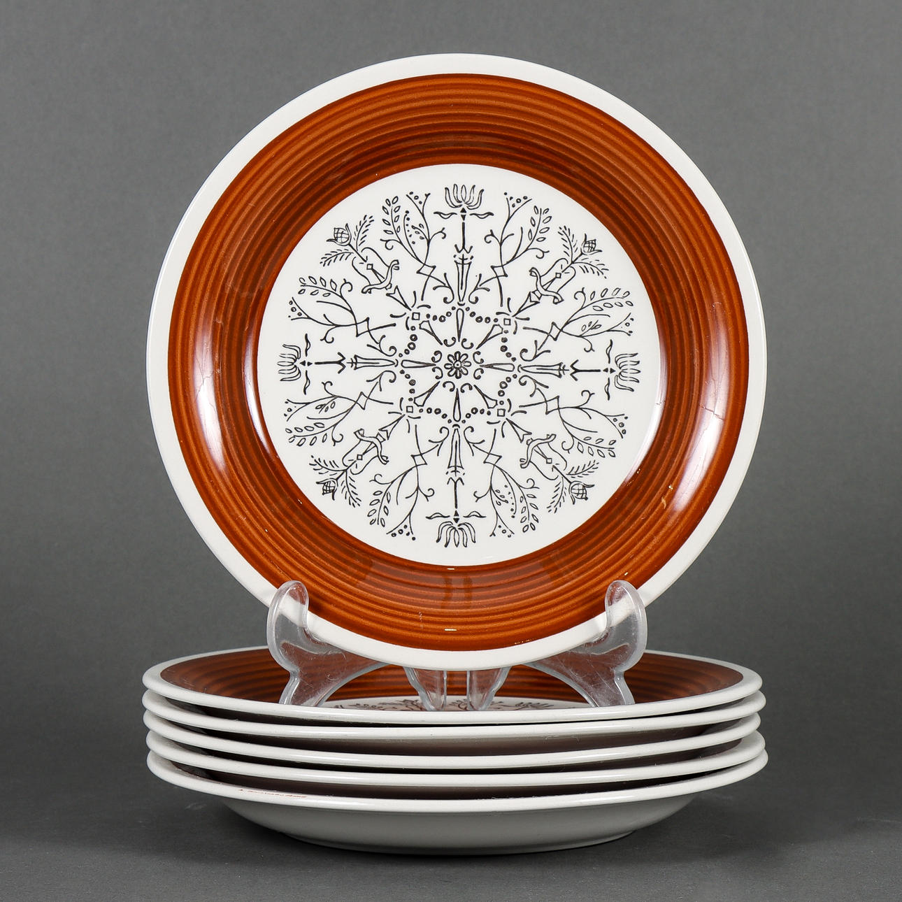 ASSIETTER 6 stycken, Gefle Pergola.