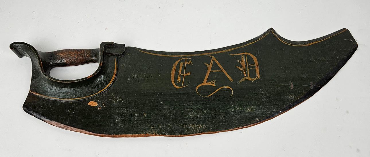 A wooden knife, 19th century.