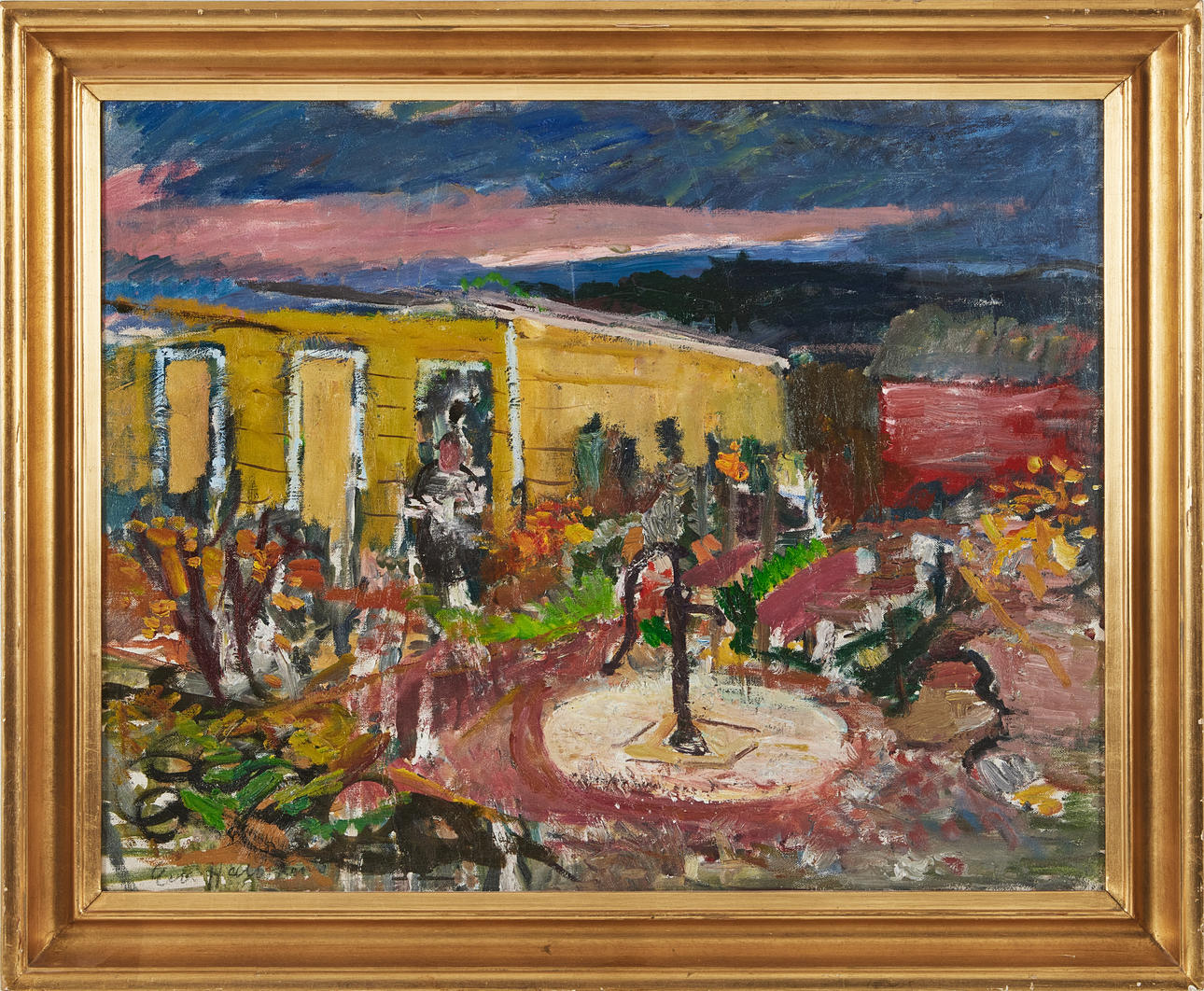 ERIC HALLSTRÖM. The pump, oil on canvas, signed.