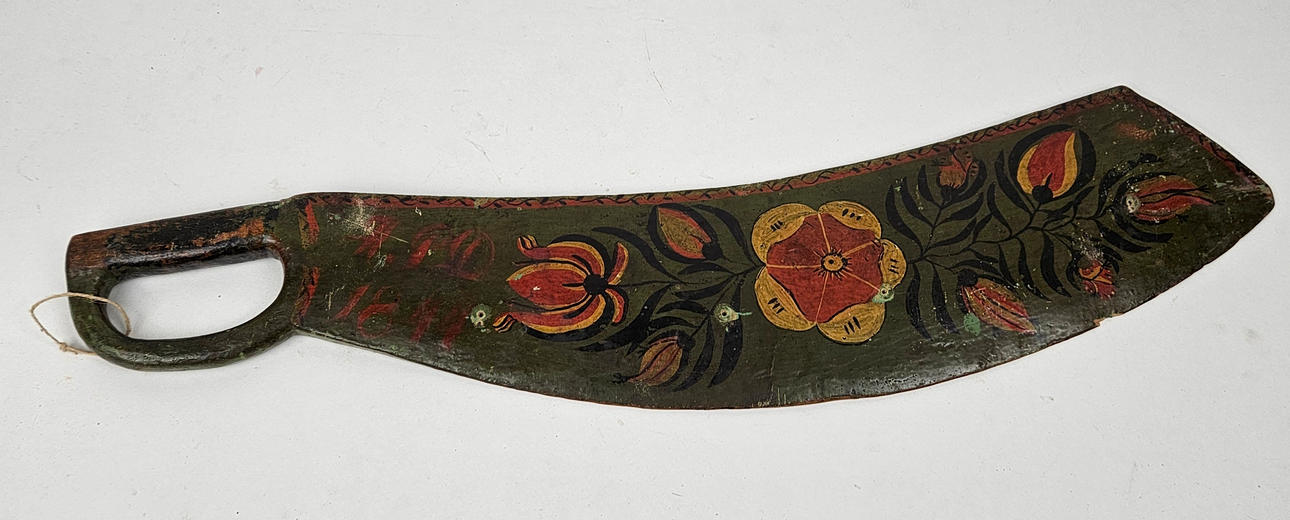 A wooden knife, 19th century.