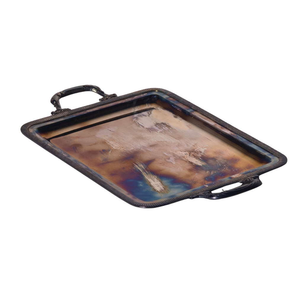 PUNCHED SILVER LETTER TRAY.