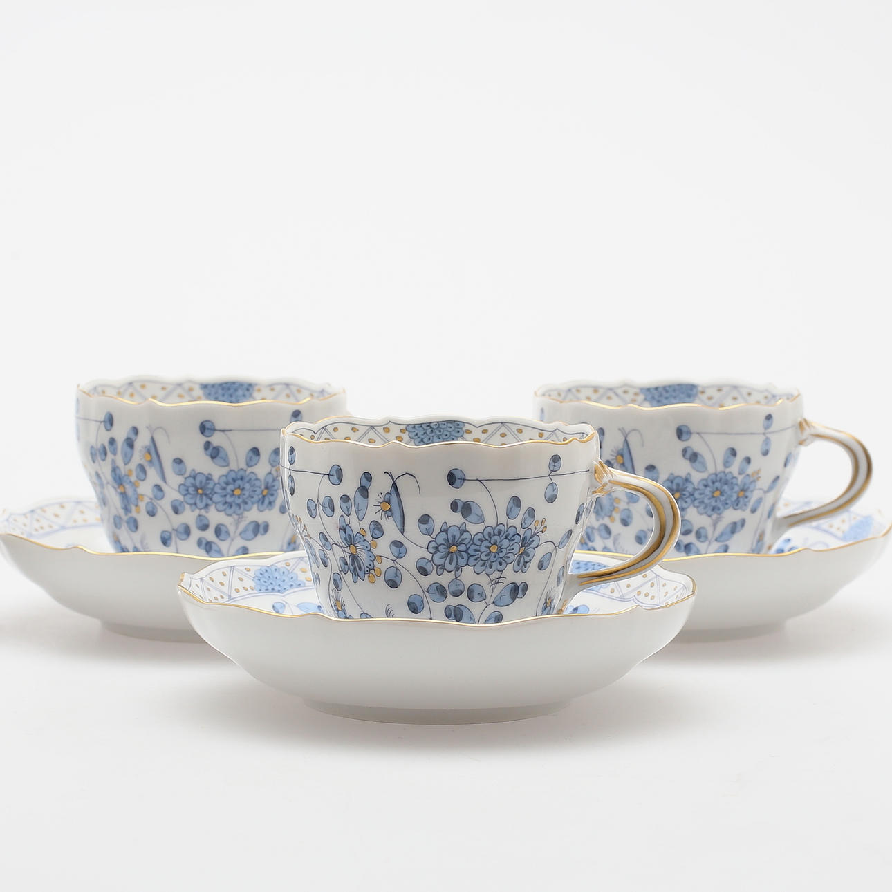 KAFFESERVIS, 8 delar, porslin, Meissen, Tyskland.