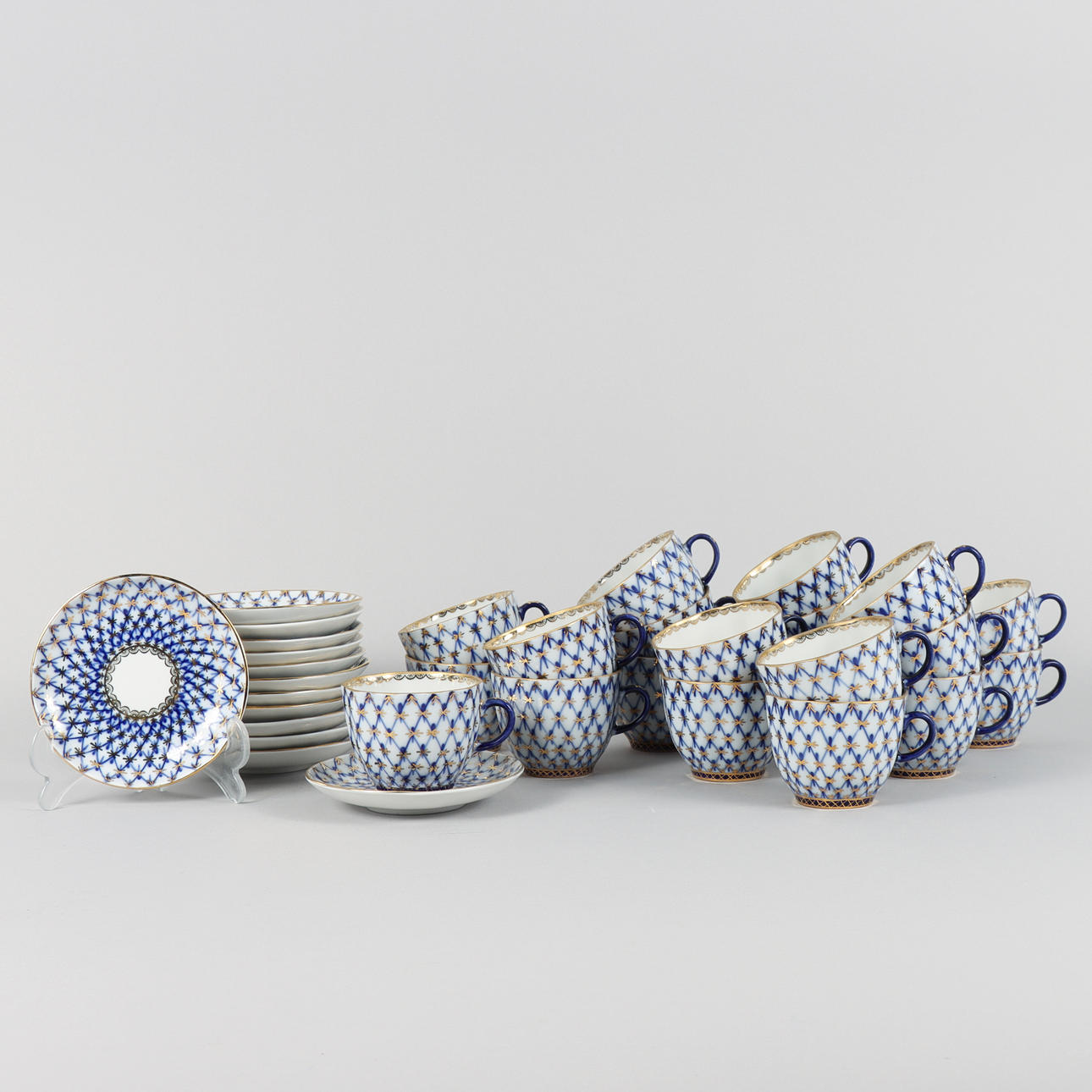 COFFEE SET, “Cobalt Net”, Lomonosov.