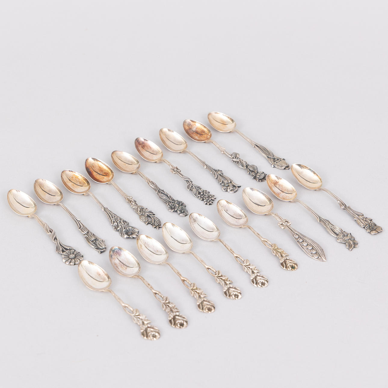 COFFEE SPOONS, 18 pcs, Silver, GEWE.