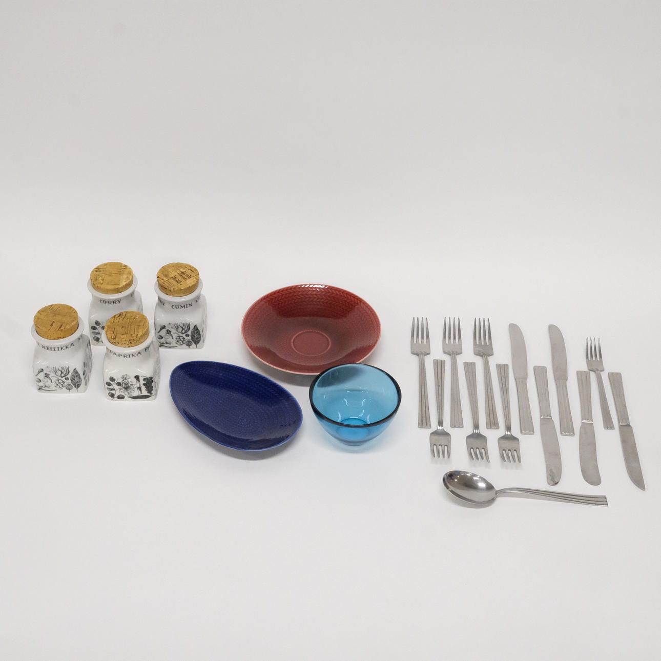 TABLEWARE, ORREFORS, ARABIA, CUTLERY ETC.