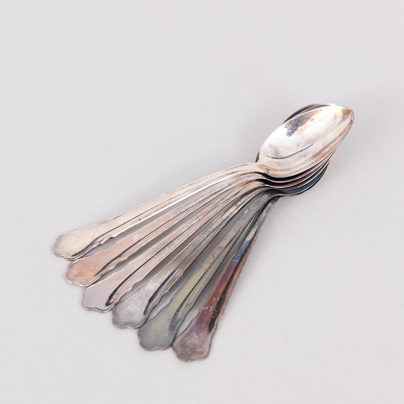 COFFEE SPOONS, 6 pcs, Silver, GAB.