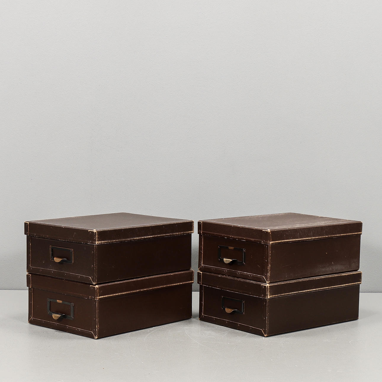 Unique boxes 4 pieces, 20th century.