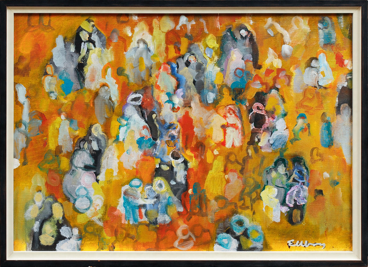 JONAS ELLBORG. Composition, oil on canvas, signed.