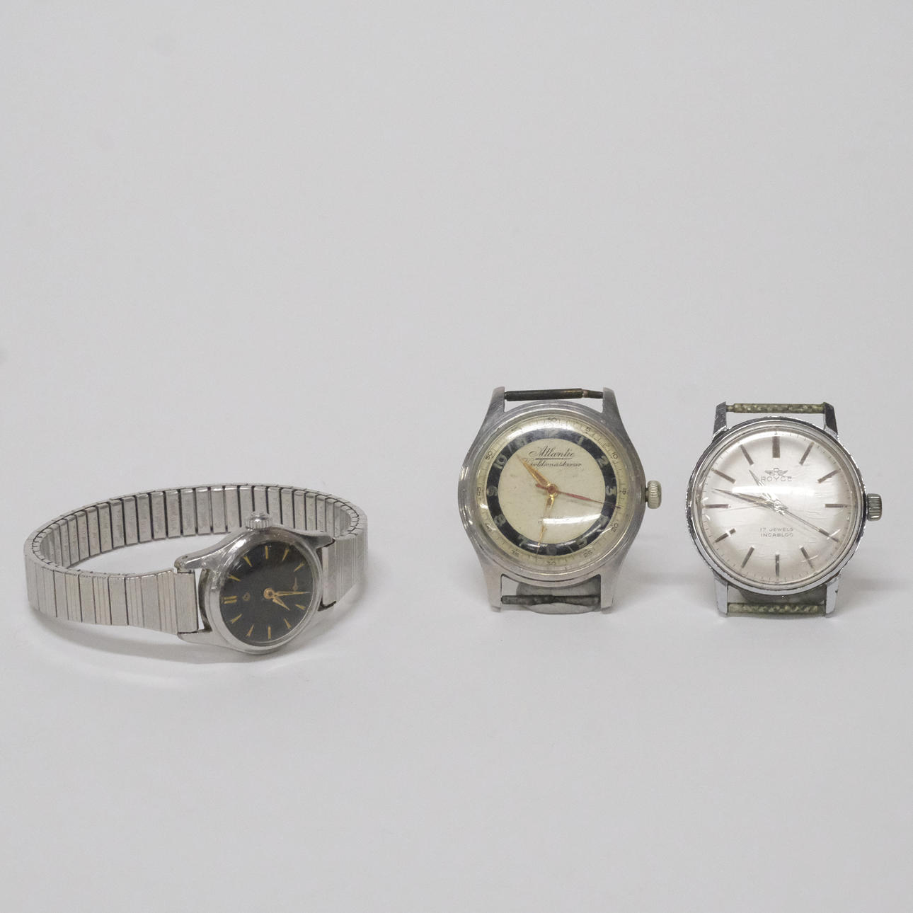 ARMBANDSUR, TRE STYCKEN, ATLANTIC, CERTINA OCH ROYCE.