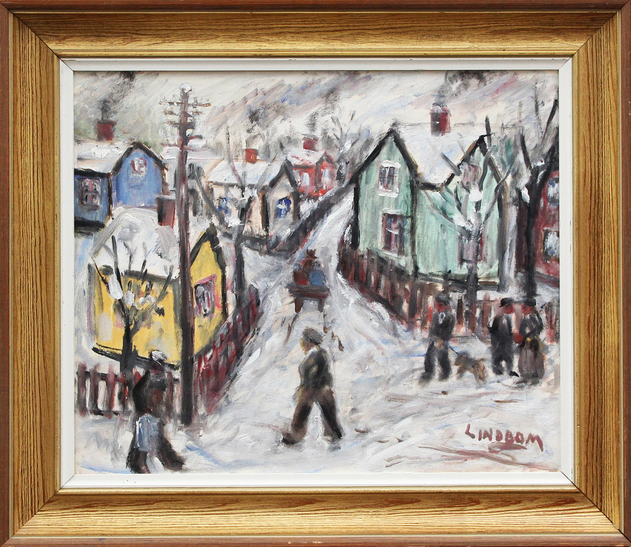 OIDENTIFIERAD KONSTNÄR. OIL, on canvas, signed Lindbom.
