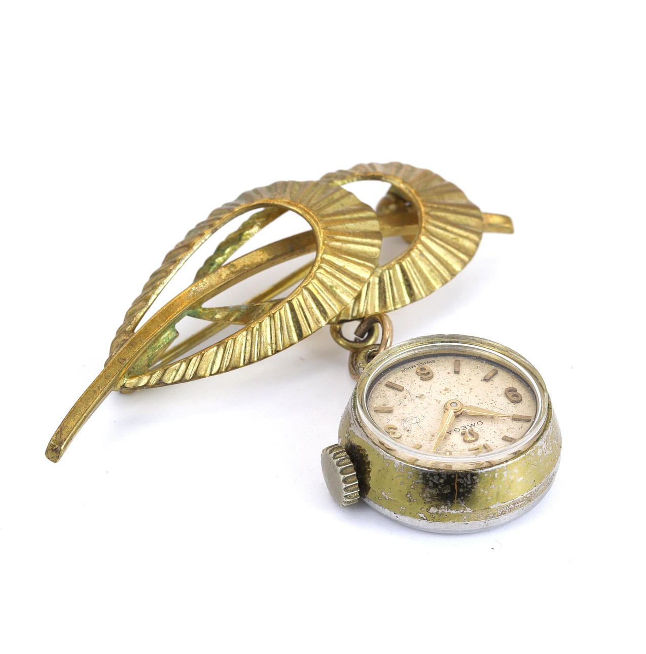 VINTAGE OMEGA BROOCH WATCH.