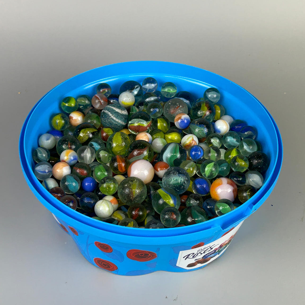 BOX OF MARBLES.