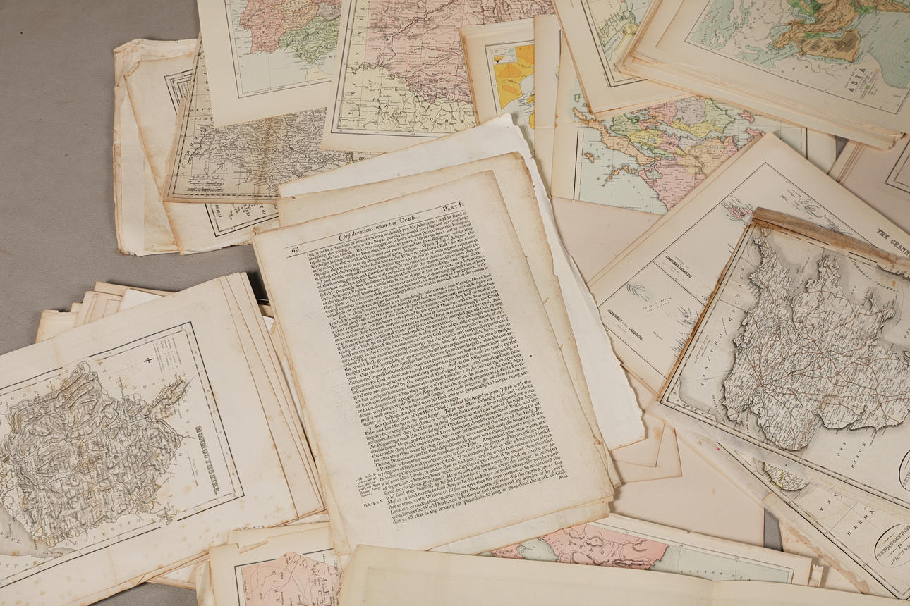 A COLLECTION OF 19TH AND 20TH CENTURY LOOSE MAPS (QTY). Books, Maps ...