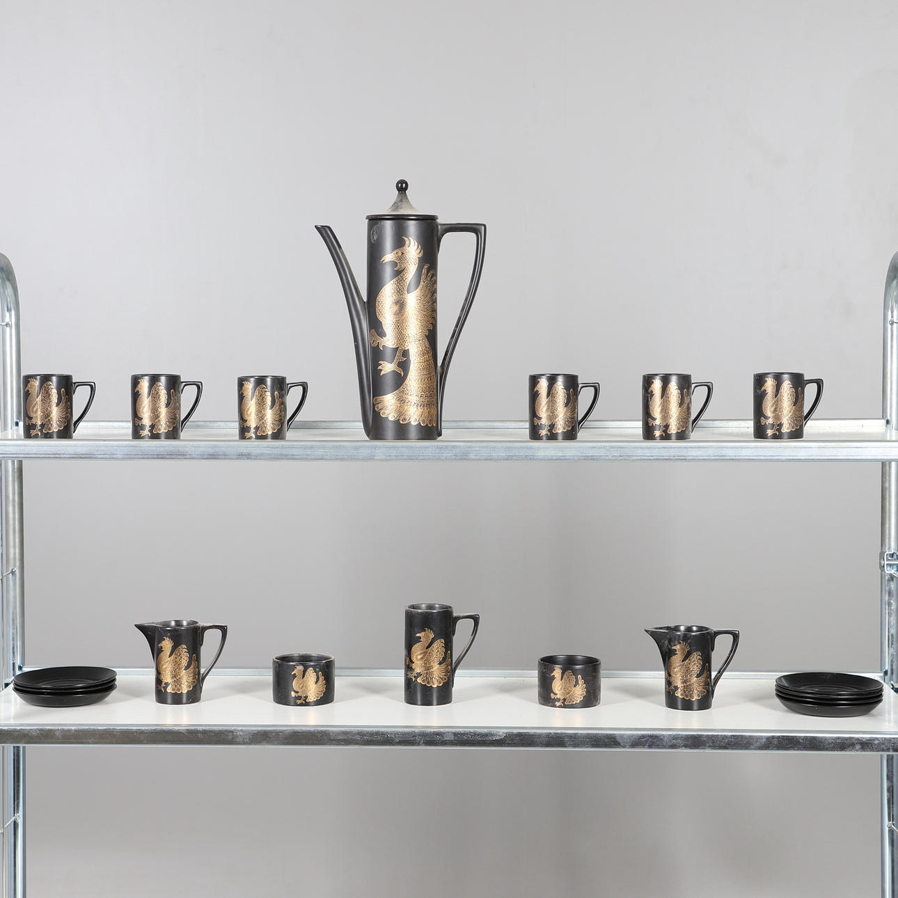 A PORTMEIRION 'PHOENIX' COFFEE SET.