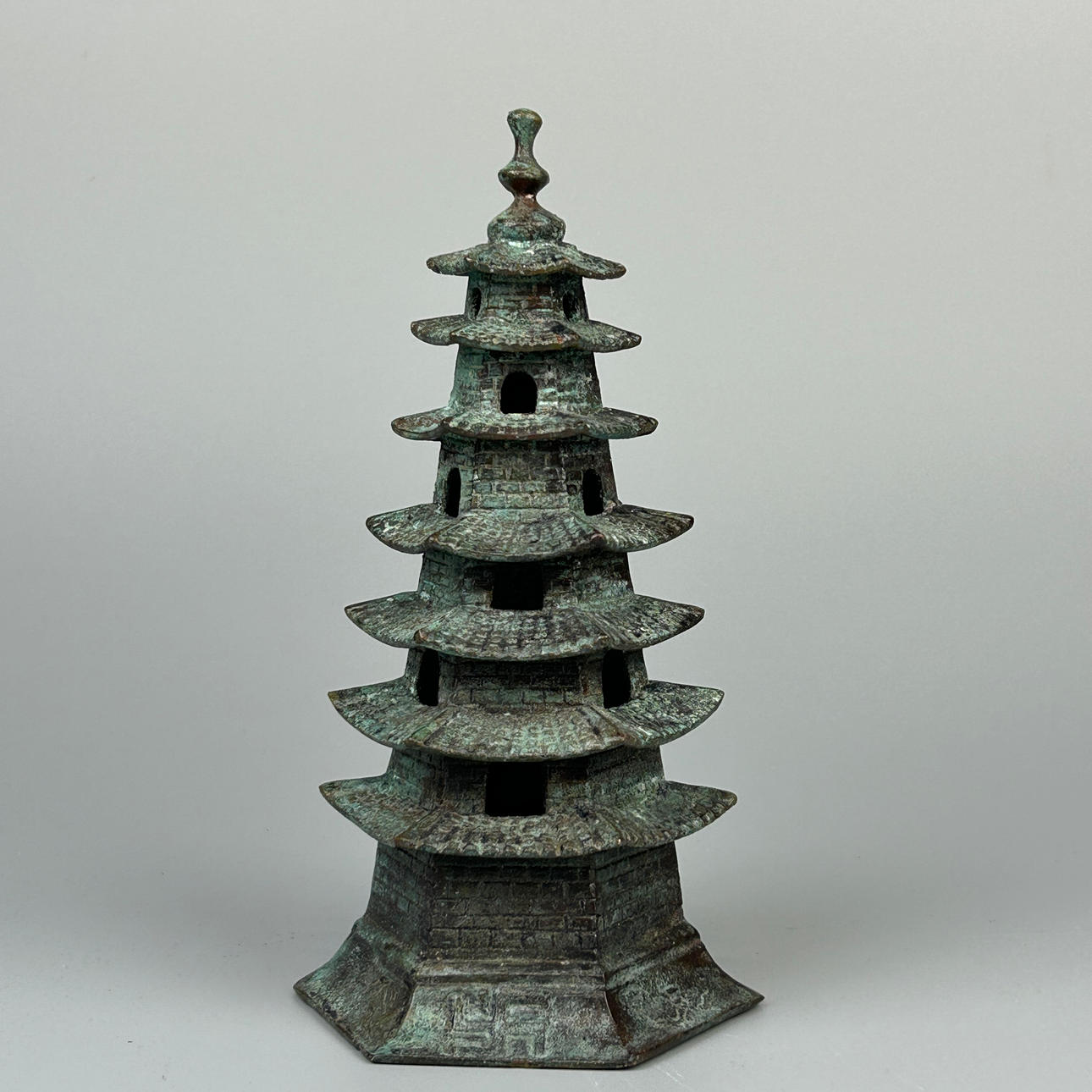 CHINESE BRONZE PAGODA.