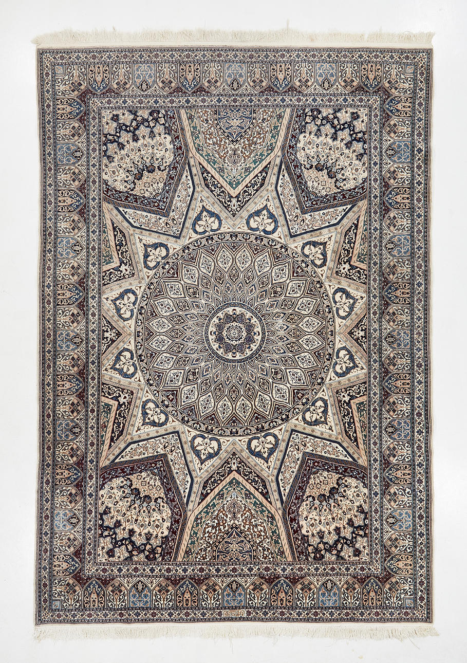 ORIENTAL CARPET, old, Nain, approx. 302x208 cm.