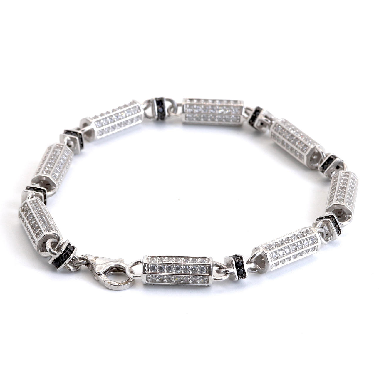 STONE SET WSILVER BRACELET.