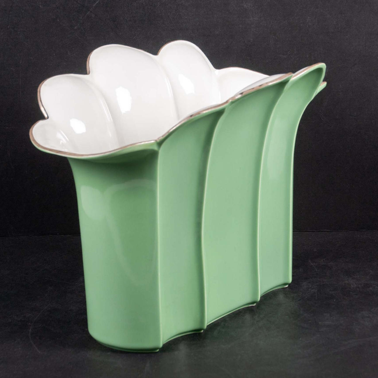 KARIN BJÖRQUIST (1927-2018). folded vase, signed studio hand.