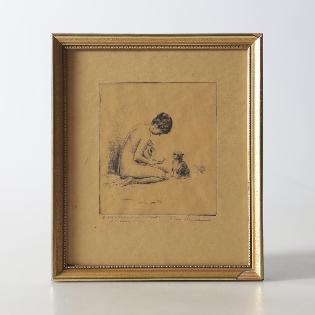 OTTO QUANTE. etching, signed.