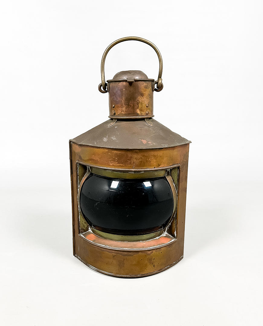 A glass lantern, 20th century.