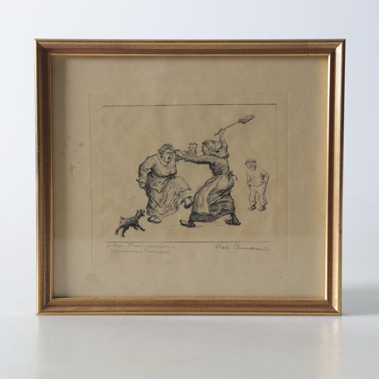 OTTO QUANTE. etching, signed.