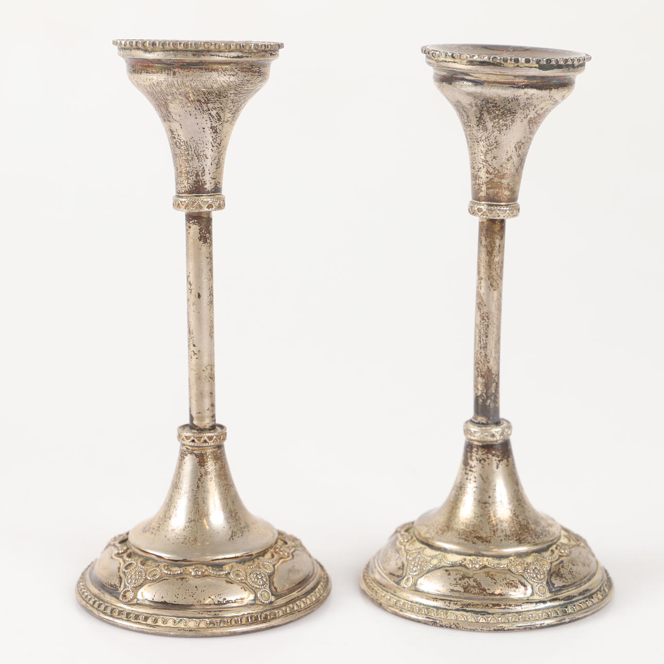 CANDLESTICKS, 1 pair, sterling silver, Israel.