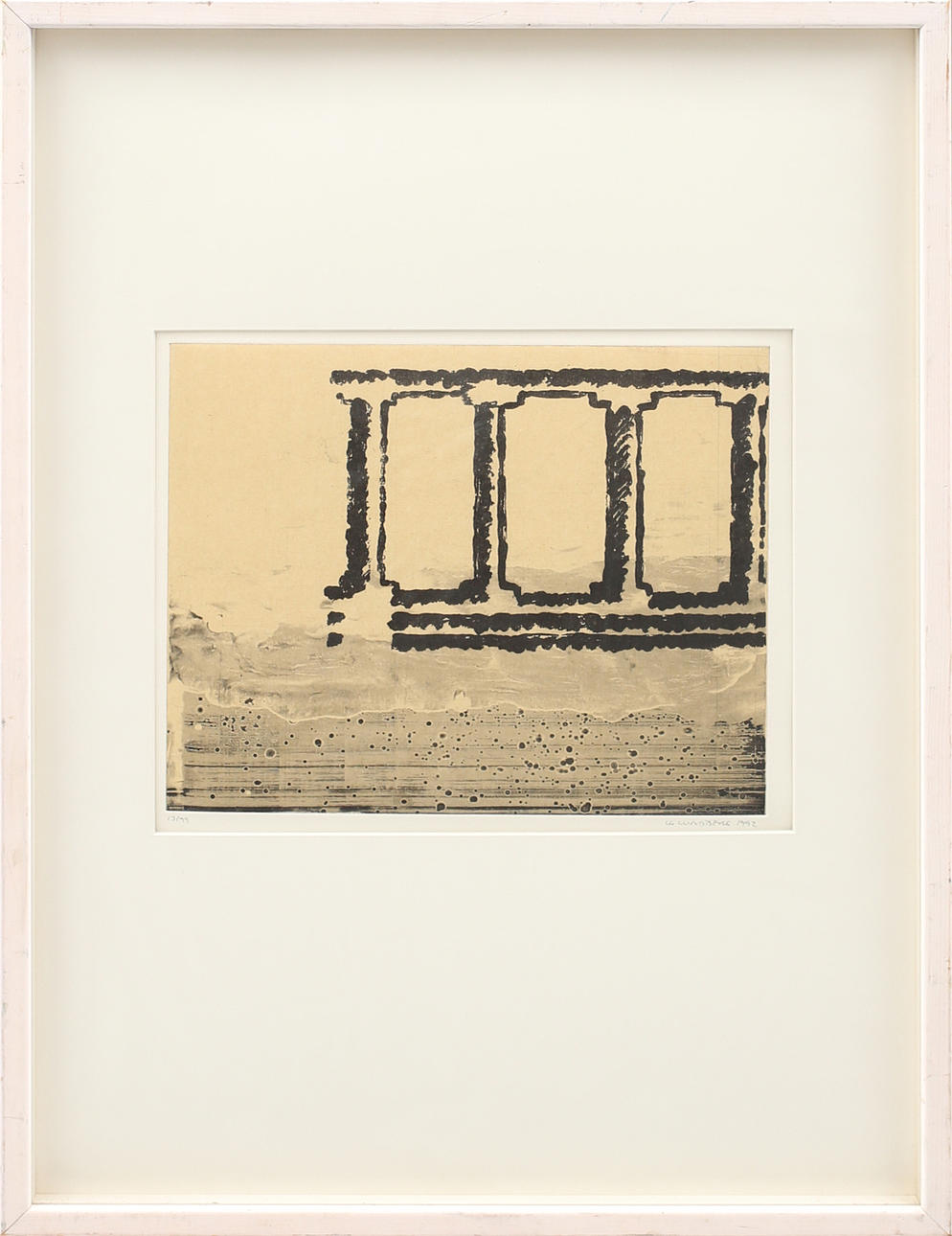 LARS GUNNAR LUNDBERG. Etsning, komposition, signerad LG Lundberg, numrerad 13/99, daterad 1992.