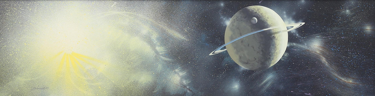 JOHAN WARODELL. Space composition. Oil on panel, signed and dated 03.