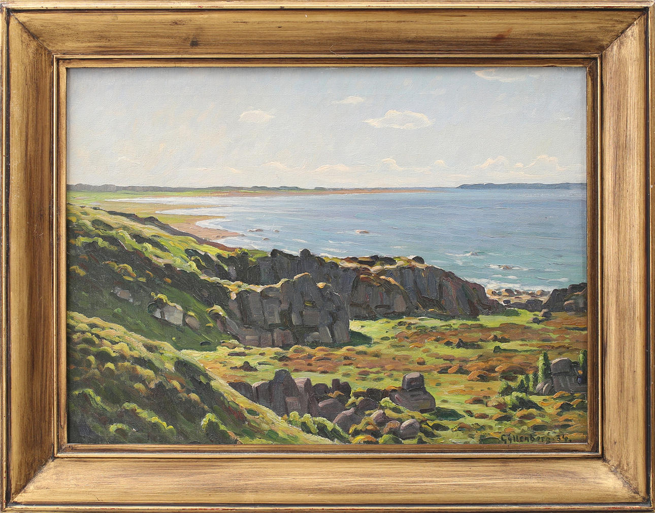 OSSIAN GYLLENBERG. Olja på duk, motiv från Hovs Hallar, signerad Gyllenberg samt daterad -34.