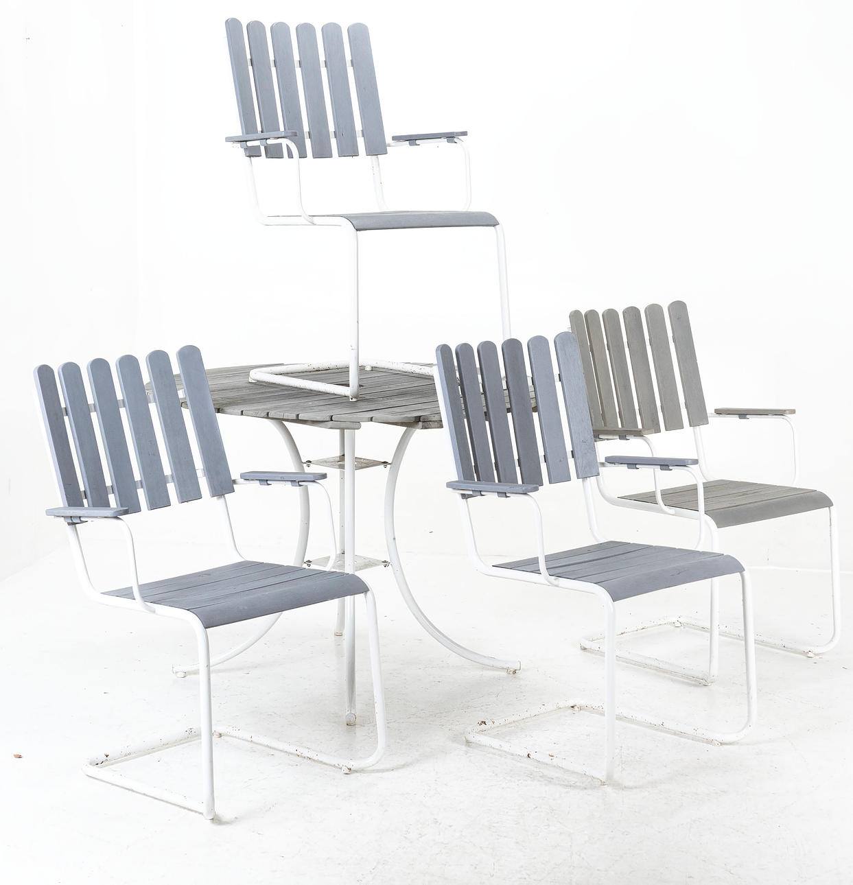 TRÄDGÅRDSGRUPP, 5 delar, samtida tillverkning.