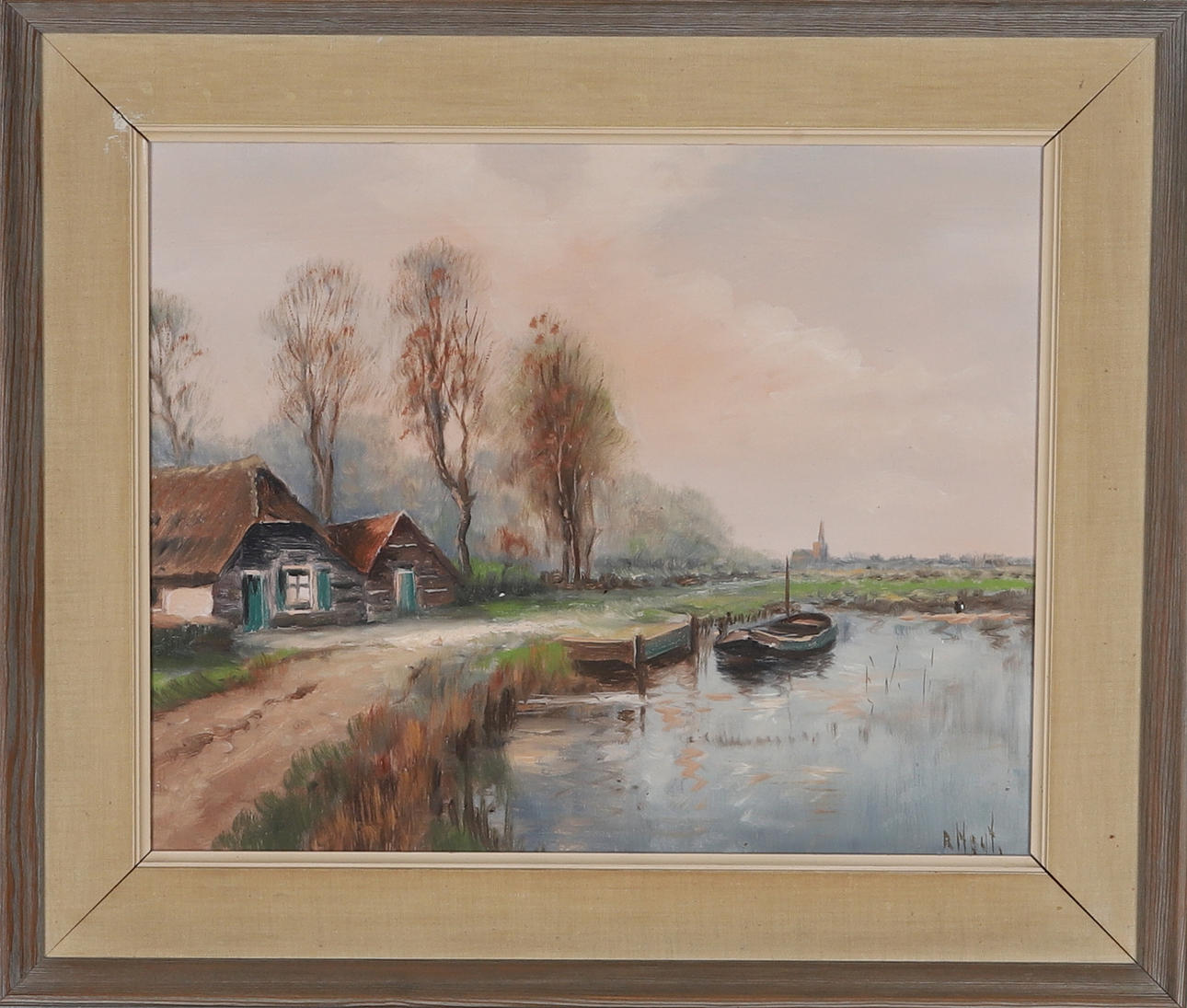 OIDENTIFIERAD KONSTNÄR. oil on canvas, signed.