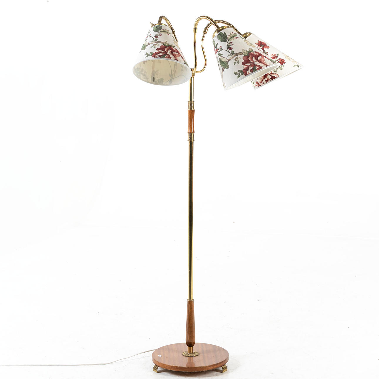 FLOOR LAMP, 3 - armed, mid 1900's.
