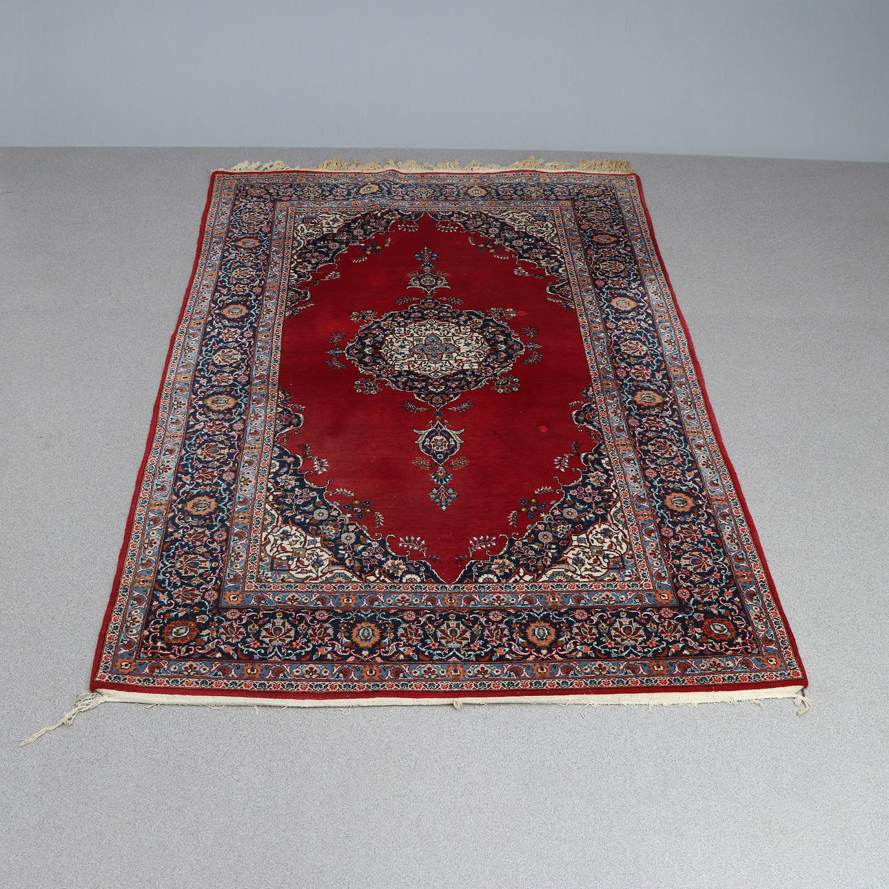 PARLOR CARPET. Hand knotted, wool on cotton warp.