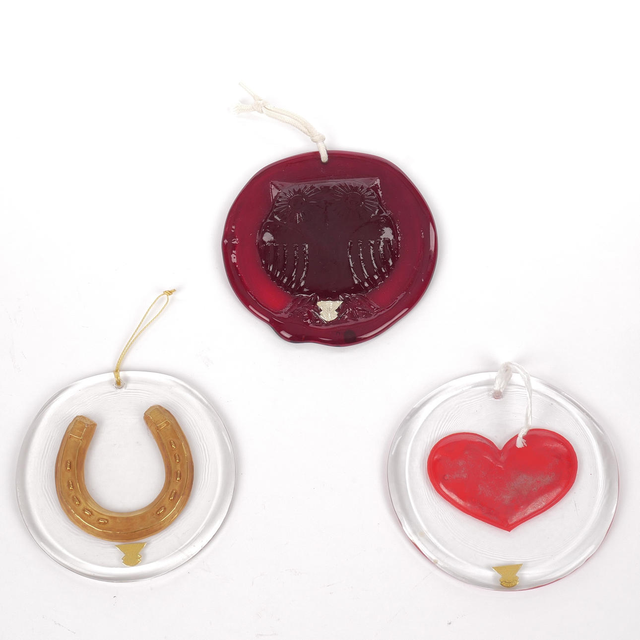 WINDOW DECORATION, 3 pcs, glass, Gullaskruf.