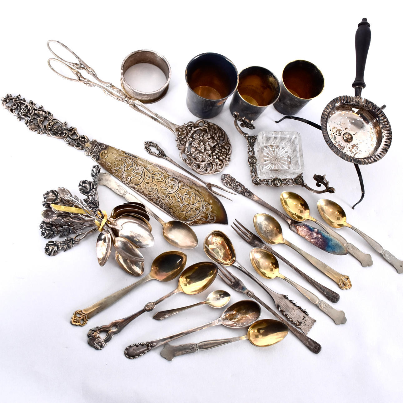 LOT SILVER, spoons etc.