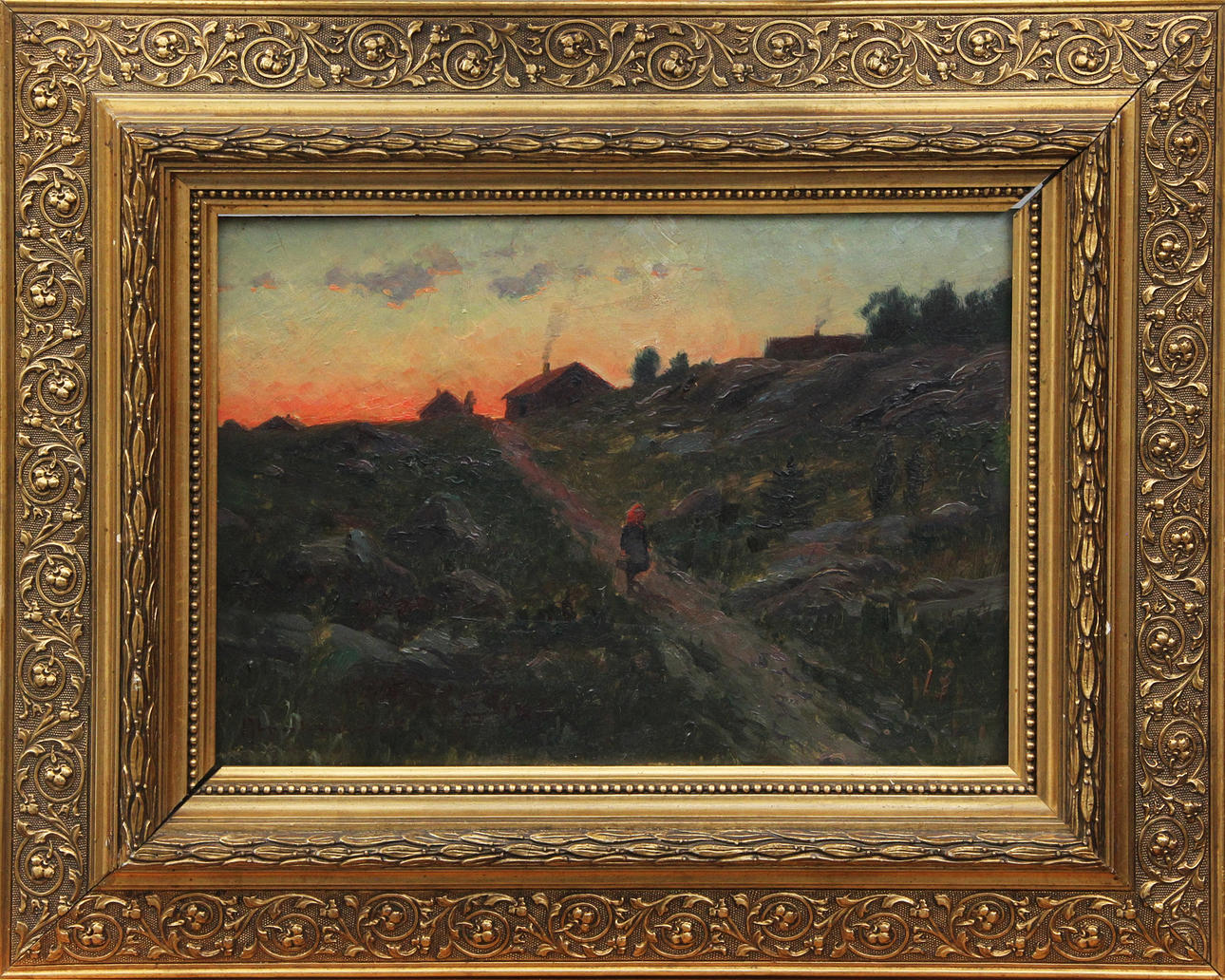 OIDENTIFIERAD KONSTNÄR. An oil on panel, signed, 19th century.