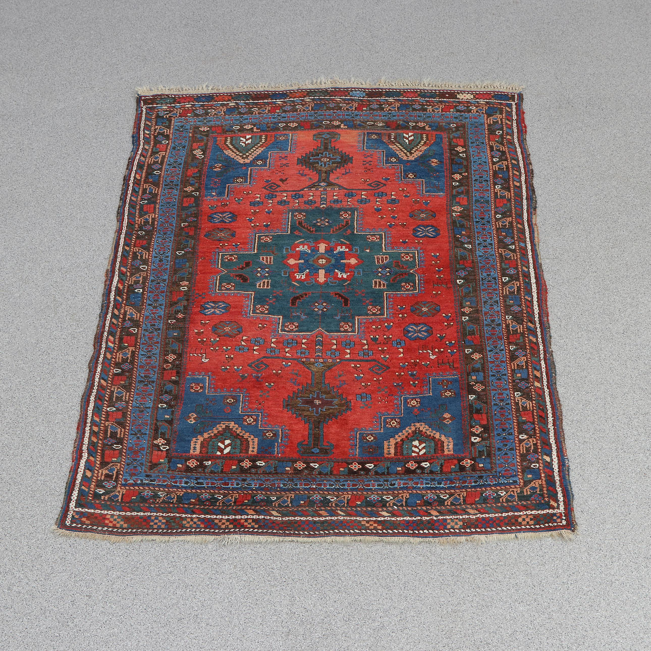 CARPET. Hand knotted, wool on woolen warp.