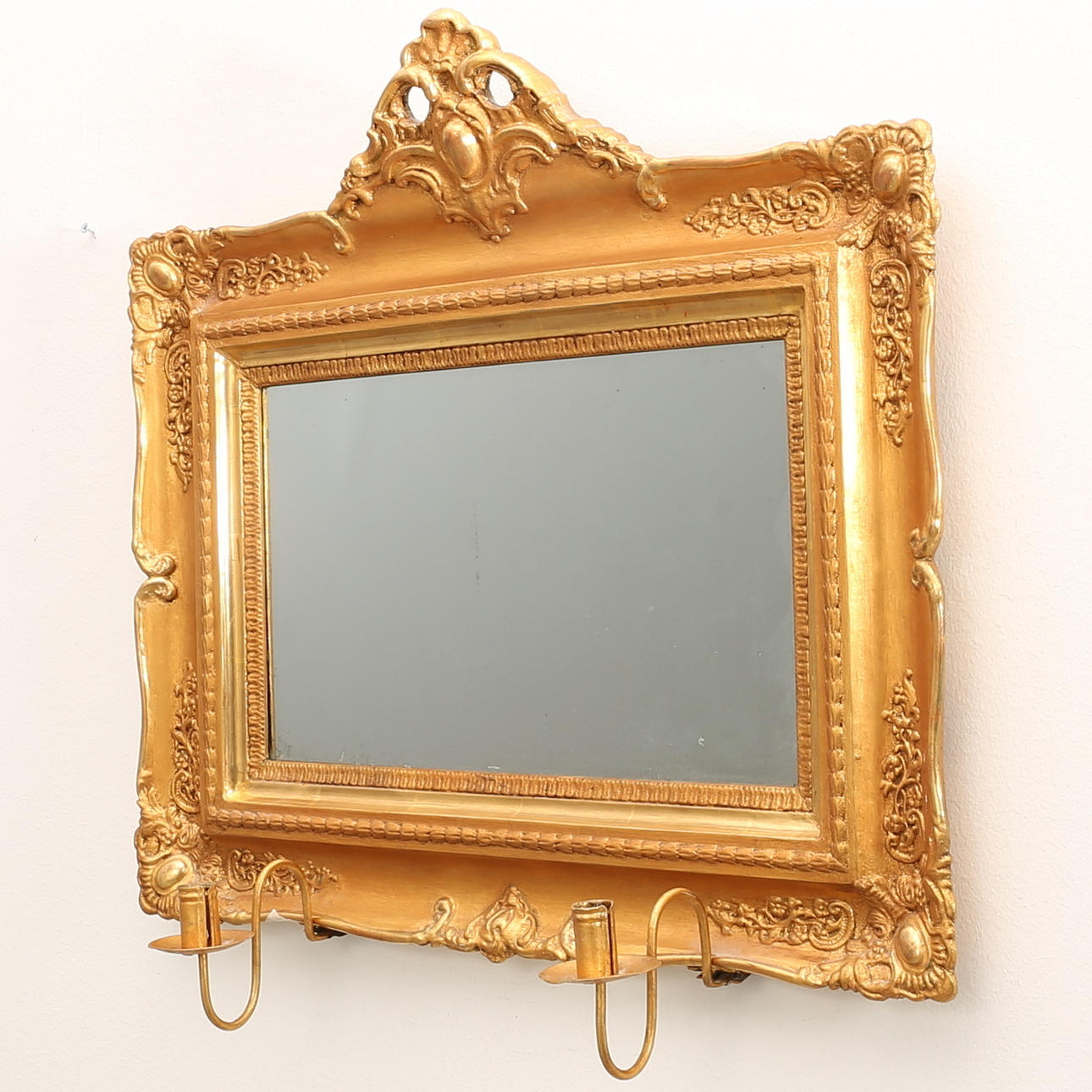 SPEGELLAMPETT med 2 ljushållare, Oscariansk, 1800-tal.