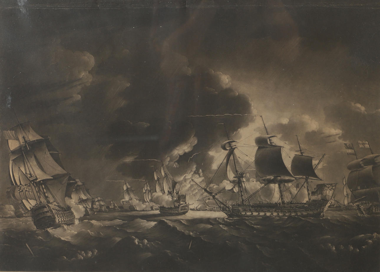 A seascape, print, 18th/20th century.